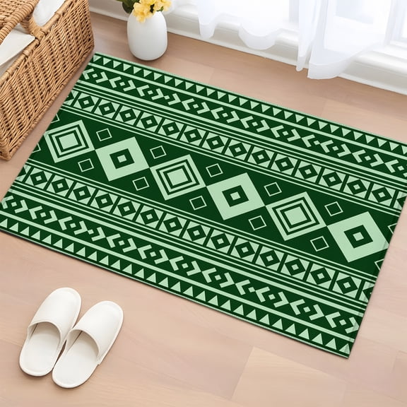Area Rug Modern Scandi Botanical Leaves Rectangle Area Rugs Washable Rug for Living Room Bedroom Dining Room, Minimalist Black Leaf on White Soft Non-slip Floor Carpet 2x3ft