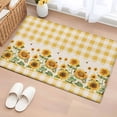 thumbnail image 1 of Rectangle Rug 2x3ft Area Rug,Farm Sunflower Plant Yellow Plaid Area Rugs for Living Room Bedroom,Retro Linen Floor Mat Non-Slip Non-Shedding Carpet Indoor Accent Rugs, 1 of 9