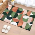 thumbnail image 1 of Rectangle Rug 2x3ft Area Rug, Mid Century Nordic Area Rugs for Living Room Bedroom, Retro Semicircle Green Orange Block Floor Mat Non-Slip Non-Shedding Carpet Indoor Accent Rugs, 1 of 9