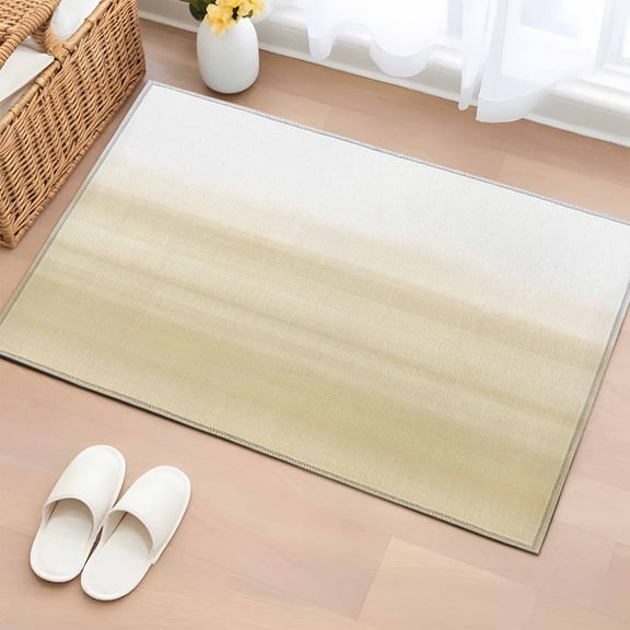 Rectangle Rug 2x3ft Area Rug,Modern Country Beige White Gradient Area Rugs for Living Room Bedroom,Abstract Rustic Farm Theme Floor Mat Non-Slip Non-Shedding Carpet Indoor Accent Rugs