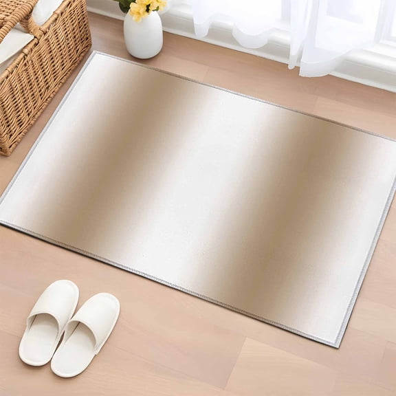 Rectangle Rug 2x3ft Area Rug, Modern Khaki White Ombre Area Rugs for Living Room Bedroom, Minimalist Gradient Style Floor Mat Non-Slip Non-Shedding Carpet Indoor Accent Rugs
