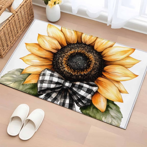 Round Area Rug for Living Room Bedroom, Modern Gradient Coo Orange Round Rugs Non-slip Washable Floor Carpet, Brown Abstract Art Soft Circle Rug 3ft