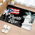thumbnail image 1 of Rectangle Rug 2x3ft Area Rug,Puerto Rico Flag Abstract Area Rugs for Living Room Bedroom,Watercolor Palm Leaves Floor Mat Non-Slip Non-Shedding Carpet Indoor Accent Rugs, 1 of 9