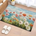 thumbnail image 1 of Rectangle Rug 2x3ft Area Rug,Spring Poppy Watercolor Flower Area Rugs for Living Room Bedroom,Beach Scene Oil Painting Art Floor Mat Non-Slip Non-Shedding Carpet Indoor Accent Rugs, 1 of 9