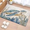 thumbnail image 1 of Rectangle Rug 2x3ft Area Rug,Summer Sea Turtle Ocean Coral Area Rugs for Living Room Bedroom,Coastal Nautical Theme Floor Mat Non-Slip Non-Shedding Carpet Indoor Accent Rugs, 1 of 9