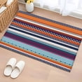 thumbnail image 1 of Rectangle Rug 2x3ft Area Rug, Vintage Boho Pesley Geometric Area Rugs for Living Room Bedroom, Orange Blue Gray Line Floor Mat Non-Slip Non-Shedding Carpet Indoor Accent Rugs, 1 of 9