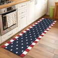 thumbnail image 1 of Rectangle Rug 2x6Ft, Independence Day Patriotic Stars on Blue Soft Non-Slip Washable Felt Carpet Pad, Red White Stripes Border Area Rugs for Living Room Bedroom Kids Room, 1 of 9