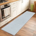 thumbnail image 1 of Rectangle Rug 2x6Ft Light Blue White Pinstriped Soft Indoor Throw Rugs Carpets for Living Dining Bedroom Kids Room Non-Slip Playroom Crawl Rug Floor Mats Classic Geometric Striped, 1 of 9