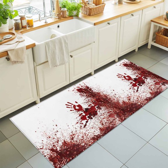 Kitchen Runner Rug Summer Farm Blossom Sunflower Runner Rugs for Bedroom Hallway Entryway Stair, Eucalyptus Leaves Floral Burlap Area Rug Non-slip Washable Floor Carpet 2x6ft