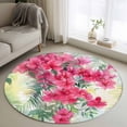 thumbnail image 1 of Rectangle Rug 3ft Area Rug, Summer Watercolor Wildflower Leaf Area Rugs for Living Room Bedroom, Green Tropical Leaves Floor Mat Non-Slip Non-Shedding Carpet Indoor Accent Rugs, 1 of 9