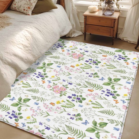 Rectangle Rug 3x5ft Area Rug, Area Rugs for Living Room Bedroom, Floor Mat Non-Slip Non-Shedding Carpet Indoor Accent Rugs