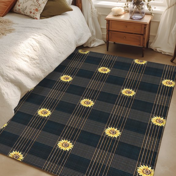 Kitchen Runner Rug Vintage Rustic USA Stars Runner Rugs for Bedroom Hallway Entryway Stair, Primitive Western Country Area Rug Non-slip Washable Floor Carpet 2x6ft