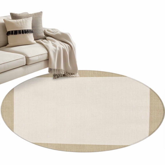 Rectangle Rug 4ft Area Rug, Farmhouse Vintage Pastoral Style Burlap Texture Area Rugs for Living Room Bedroom, Retro Linen Floor Mat Non-Slip Non-Shedding Carpet Indoor Accent Rugs