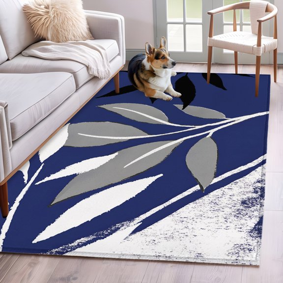 Rectangle Rug 4x6ft Area Rug, Area Rugs for Living Room Bedroom, Floor Mat Non-Slip Non-Shedding Carpet Indoor Accent Rugs