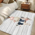 thumbnail image 1 of Rectangle Rug 4x6ft Area Rug, Cow Farmhouse Animal Area Rugs for Living Room Bedroom, Country Sheep Retro Plank Floor Mat Non-Slip Non-Shedding Carpet Indoor Accent Rugs, 1 of 9