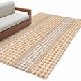 thumbnail image 1 of Rectangle Rug 4x6ft Area Rug, Farm Lattice Houndstooth Pattern Area Rugs for Living Room Bedroom, Rustic Beige Khaki Plaid Floor Mat Non-Shedding Non-Slip Carpet Indoor Accent Rugs, 1 of 9