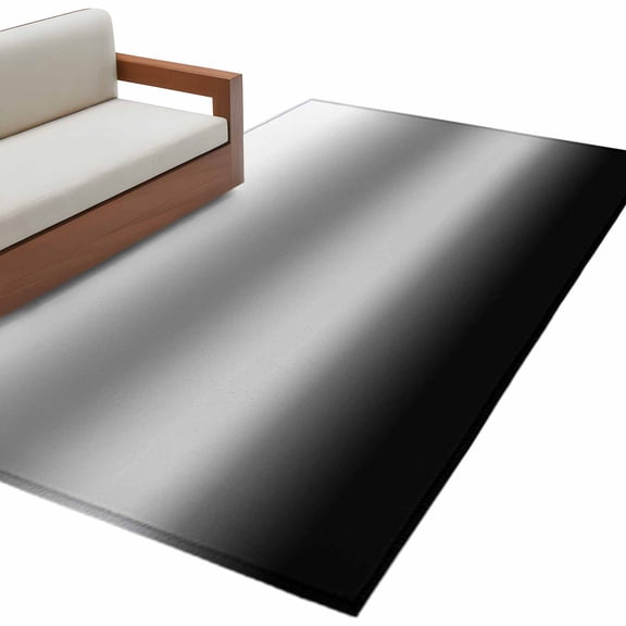 Rectangle Rug 4x6ft Area Rug, Modern White Gray Black Gradient Area Rugs for Living Room Bedroom, Minimalist Ombre Style Floor Mat Non-Shedding Non-Slip Carpet Indoor Accent Rugs