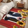 thumbnail image 1 of Rectangle Rug 4x6ft Area Rug, Red Barn and Farmhouse Milk Cow Area Rugs for Living Room Bedroom, Farm Animal Retro Sunflower Floral Floor Mat Non-Slip Non-Shedding Carpet Indoor Accent Rugs, 1 of 9