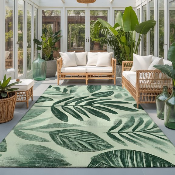 Rectangle Rug 5x7ft Area Rug, Area Rugs for Living Room Bedroom, Floor Mat Non-Slip Non-Shedding Carpet Indoor Accent Rugs