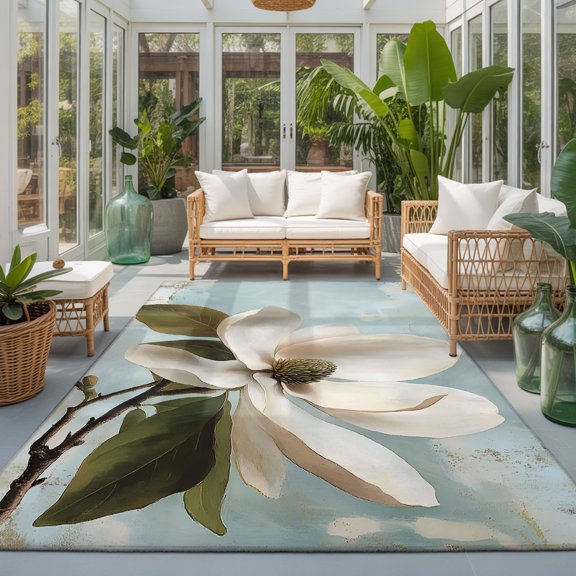 Rectangle Rug 5x7ft Area Rug, Area Rugs for Living Room Bedroom, Floor Mat Non-Slip Non-Shedding Carpet Indoor Accent Rugs