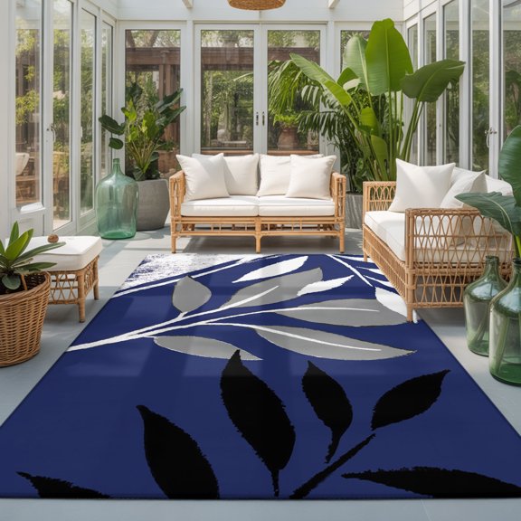 Rectangle Rug 5x7ft Area Rug, Area Rugs for Living Room Bedroom, Floor Mat Non-Slip Non-Shedding Carpet Indoor Accent Rugs