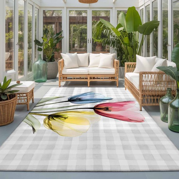 Area Rug Ocean Pink Shells Rectangle Area Rugs Washable Rug for Living Room Bedroom Dining Room, Summer Watercolor Marine Life Soft Non-slip Floor Carpet 2x3ft