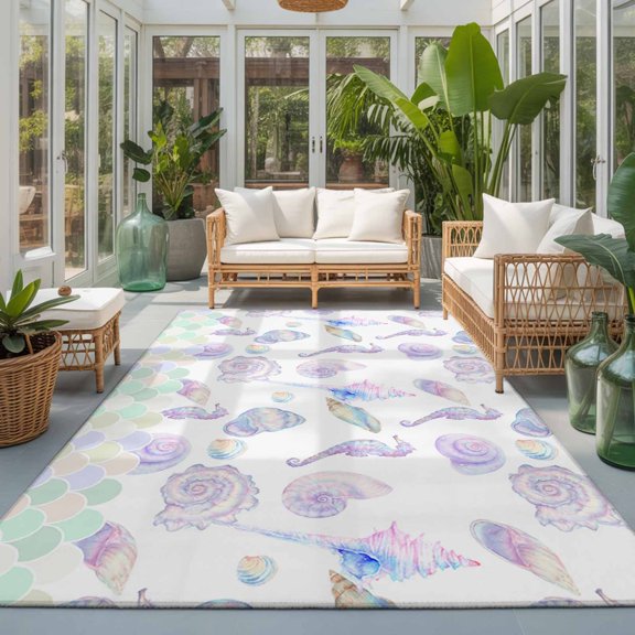 Kitchen Runner Rug Abstract Marble Texture Seamless Runner Rugs for Bedroom Hallway Entryway Stair, Modern Watercolor Art Area Rug Non-slip Washable Floor Carpet 2x6ft