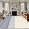thumbnail image 1 of Rectangle Rug 8x10Ft Blue White Stripes Modern Ocean Geometric Soft Indoor Throw Rugs Carpets for Living Dining Bedroom Kids Room Non-Slip Playroom Crawl Rug Floor Mats Simple Striped, 1 of 9