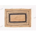 thumbnail image 1 of Rectangle Rug Natural Jute Rug Hand Braided Beige And Blue Color Area Rug, 1 of 5