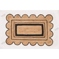 thumbnail image 1 of Rectangle Rug Natural Jute Rug Hand Braided Beige and Black Color Rounding Line Pattern Area Rug, 1 of 5