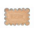 thumbnail image 1 of Rectangle Rug Natural Jute Rug Hand Braided Beige and Light Sky Blue Color Area Rug, 1 of 5