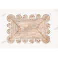 thumbnail image 1 of Rectangle Rug Natural Jute Rug Hand Braided Beige and White Color Rounding Line Area Rug, 1 of 5