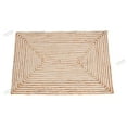 thumbnail image 1 of Rectangle Rug Natural Jute Rug Hand Braided Beige and White Color Scalloped Area Rug, 1 of 5