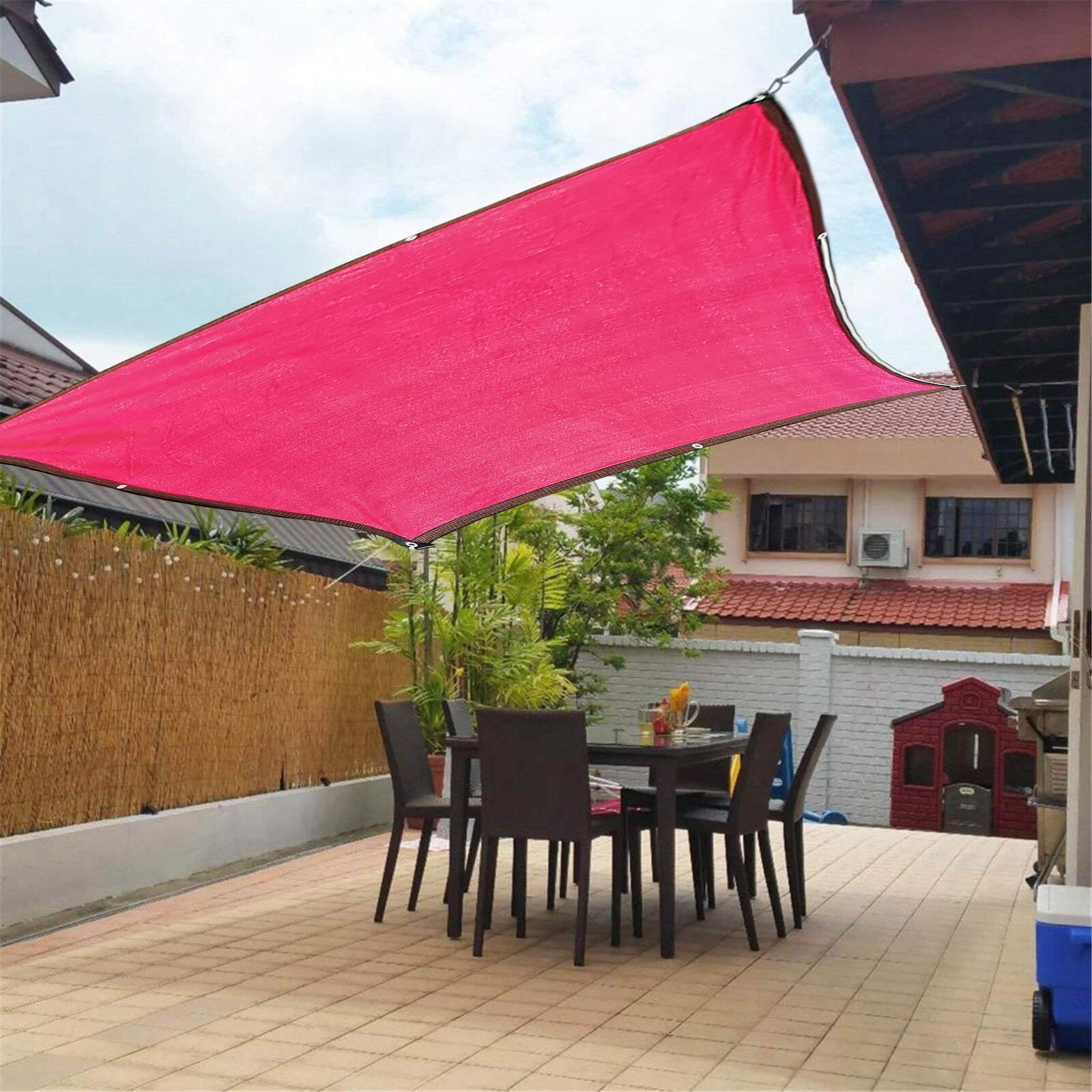 Rectangle Sand Sun Patio Shade Sail Canopy Use for Backyard Yard