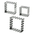 thumbnail image 1 of Rectangle Scalloped Edge Cookie Cutter Set Stainless Steel Cookie Cutter Set Biscuit Molds Rectangle Pastry Fluted Edge Cutters, 1 of 5