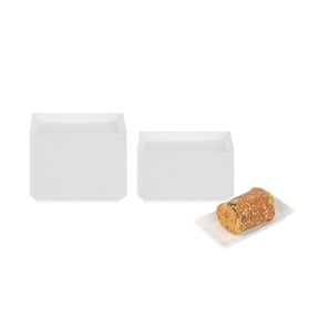 Rectangle Seagreen Plastic Plate - 5" x 2 1/2" x 1/2" - 100 count box