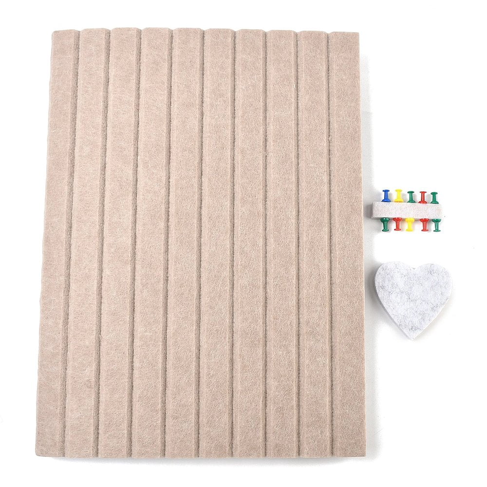Rectangle Self-Adhesive Felt Bulletin Board Wall Stickers for Wall Home Decoration with Pushpin Rosy Brown 400x600x10mm