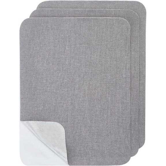 Rectangle Self Adhesive Linen Patches Sturdy Fabric Couch Repair Supplies Dark Gray 28x20.4~20.5x0.1cm