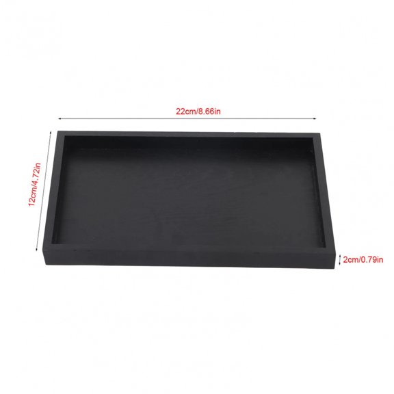 Rectangle Shape Solid Wood Tea Tray Coffee Snack Food Serving Tray Plate Restaurant Trays Black