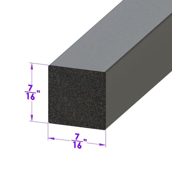 Rectangle Shaped Extrusion 1/2" Wide X 3/8" High - LP 80-M