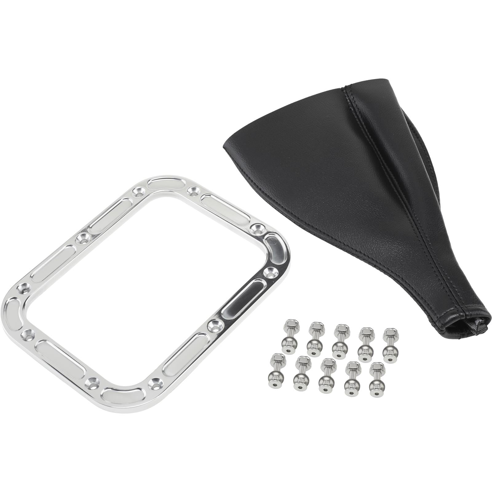 Speedway Motors Rectangle Shifter Boot with Polished Billet Aluminum ...