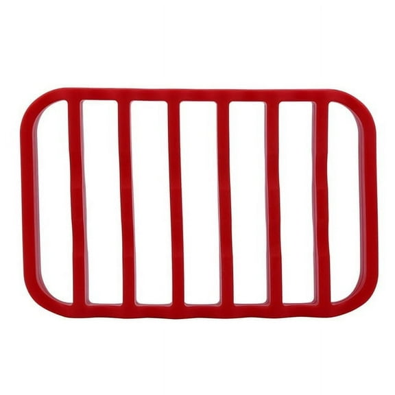 Rectangle Silicone Roasting Rack for Baking Canning Cooking Steaming, Cook Trivet, Oven Baking Rack For Cooking Steam, Red