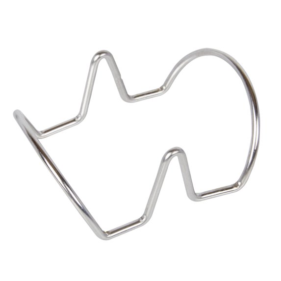 Met Lux Rectangle Silver Stainless Steel Duo Taco Rack Stand - 2 Tacos - 4 1/4" x 3 1/4" x 1 1/2" - 1 count box