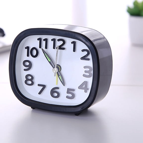 Rectangle Small Bed Compact Travel Quartz Beep Alarm Clock, Cute Portable Creative Fashionable Student Alarm Clock With Beep Function For Bedroom, Travel & Study Areas