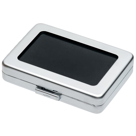Rectangle Small Loose Gemstone Display Box with Top Lids Silver