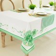 thumbnail image 1 of Rectangle St. Patrick''s Day Tablecloth,Reusable Waterproof Washable Green Shamrock Table Clothes,Four Leaf Clover Themed Spring Table Cover for Kitchen Dining Room 60x84 Inch, 1 of 6