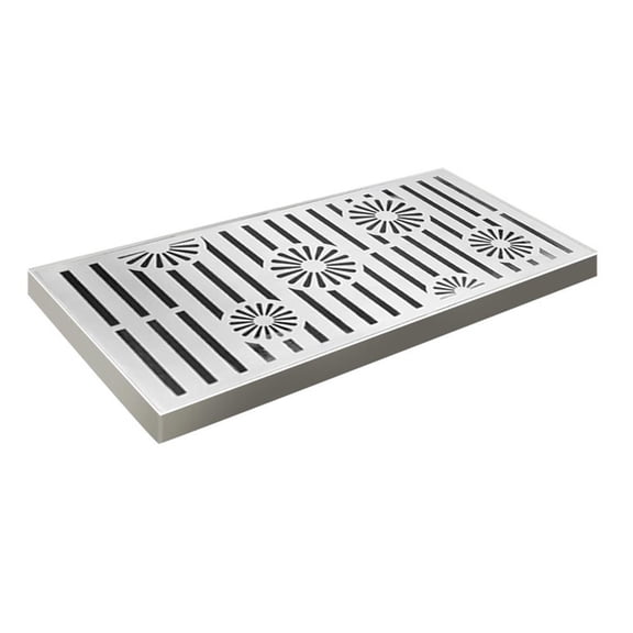 Rectangle Stainless Steel Drain Grate for Outdoor Use,Premium Drainage Cover with Fast Flow Design