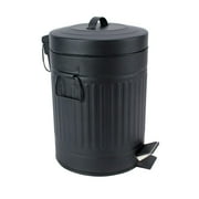 SIMPLEMADE Rectangle Step Garbage Can with Lid, Stainless Steel Trash Bin, 5-Liter Capacity