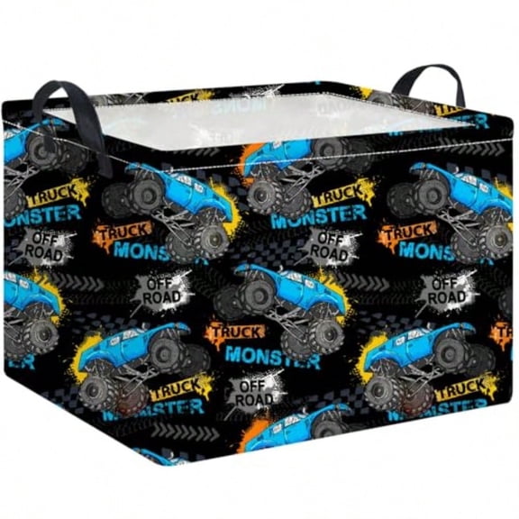 Rectangle Storage Basket with Handles Collapsible Storage Bin Books Box Gift Basket Truck