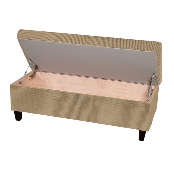Rectangle Stretch Bench Cover with Elastic Bands, Small Size, Khaki